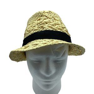 D&Y Fedora Hat NWT 100% Paper Stylish Hand Blocked Craft Back Ribbon Detail
